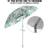 Hurley 8' Umbrella, Hawaiian Gardens, White UMB8HRHGWH